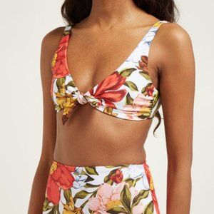 Mara Hoffman Rio Bikini Top in White Multi
